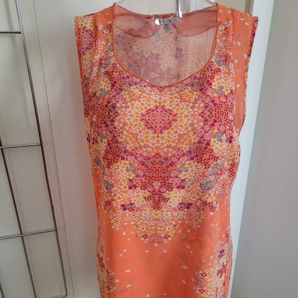 CAbi | Merrow Edge Orange Floral Tank - Style 268